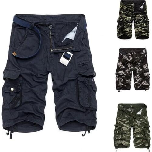 2021 Men Summer New Cargo Shorts Men Streetwear Pockets Shorts Men Casual Fashion Loose Camouflage shorts
