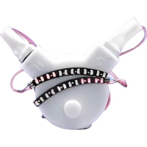 Halloween LED Lighted False Eyelashes Luminous Glowing Makeup Strip Lashes Lamp Double Eyelid Sticker Club Bar Dance Party