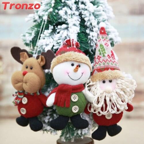 Tronzo Christmas Santa Claus Doll Toy Christmas Tree Ornaments Snowman Christmas Decorations For Home New Year Navidad 2020