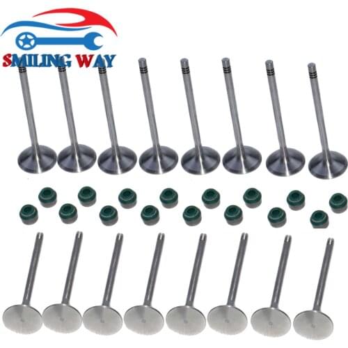 Engine Intake 06D109601M & Exhaust Valve 06D109611H & Stem Seals 036109675A For VW AUDI SKODA SEAT 2.0L A3 A4 A5 A6 A7 Q3 Q5 TT