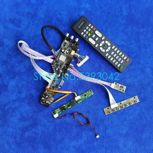 WLDE DVB 3663 LVDS-30Pin For M215HGE/M230HGE/M236HGE/M270HGE USB+VGA+AV 1920*1080 LCD screen drive board kit signal digital
