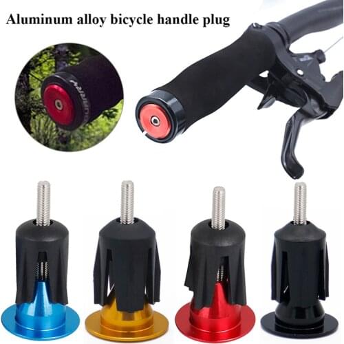 1 Pair Cycling Handle Plug Mountain Bike Grips Bar End Plug Aluminum Alloy Lock MTB BMX Bike Handlebar end Cap Bycicle Parts New