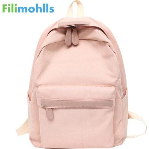 2019 Women Canvas Backpacks Ladies Shoulder School Bag Backpack Rucksack for Girls Travel Fashion Bag Bolsas Mochilas Sac S1932