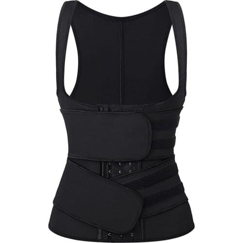 Womens Latex Waist Trainer Vest 9 Steel Bones Waist Cincher Slimming Underwear Bodsuit Belt Modeling Strap Shapers Vest