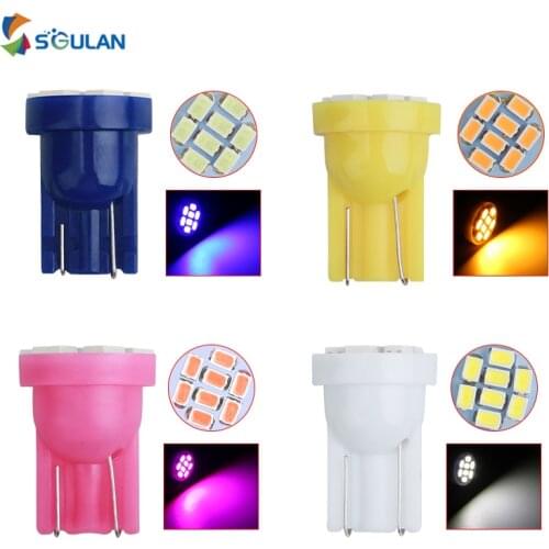 10pcs Car Led Lighting T10 W5W 194 168 Auto Instrument Lamps Clearance Bulbs Motorcycle Signal Lights 3000K 6000K 12V Diode