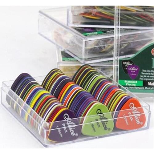 100Pcs/Set Electric Guitar Pick Acoustic Music Picks Plectrum 0.58/0.71/0.81/0.96/1.20/1.50mm Thickness Guitar Accessories GYH
