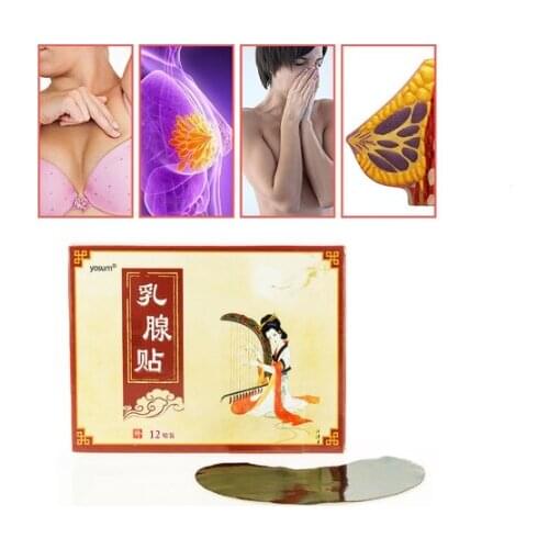 12 Pcs Breast Hyperplasia Cooling Physiotherapy Plaster Breast Swelling Nodule Health Care Mammary Glands Pain Relieving Patch