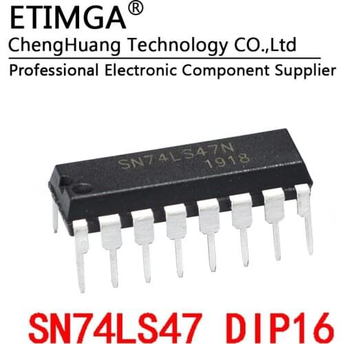 5PCS/LOT SN74LS47N 74LS47 DIP-16 LED Display Driver 7-segment Display