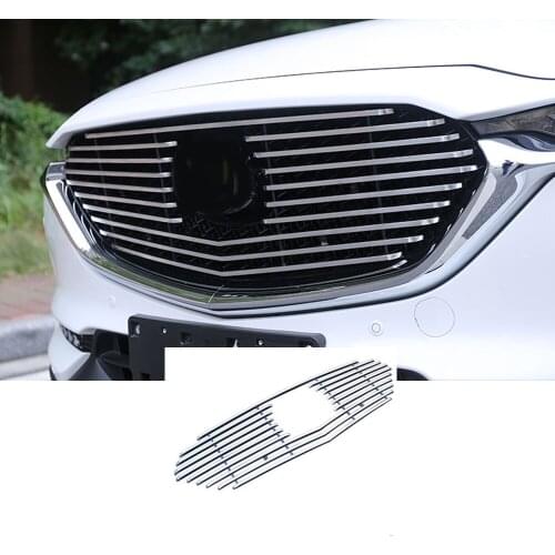 Car Sticker Body Protect Detector Trim Front Up Grid Grill Grille Parts 1pcs For Mazda CX-5 CX5 2nd Gen 2017 2018 2019 2020
