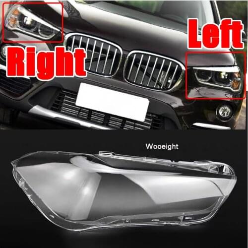 Wooeight Car Front Headlight Glass Headlamps Transparent Lampshade Lamp Shell Headlight Cover Lens For BMW X1 E84 E49 2010-2019