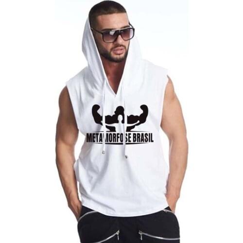 Boxing Sports Casual Jacket Hooded European And American Fitness Sleeveless Vest Men Fall Rashguard For Men Muay Thai Mma Tshirt