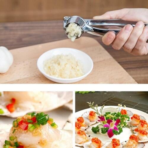 Household stainless steel Garlic press Manual garlic Garlic Peeling garlic Kitchen gadget kitchen accessories