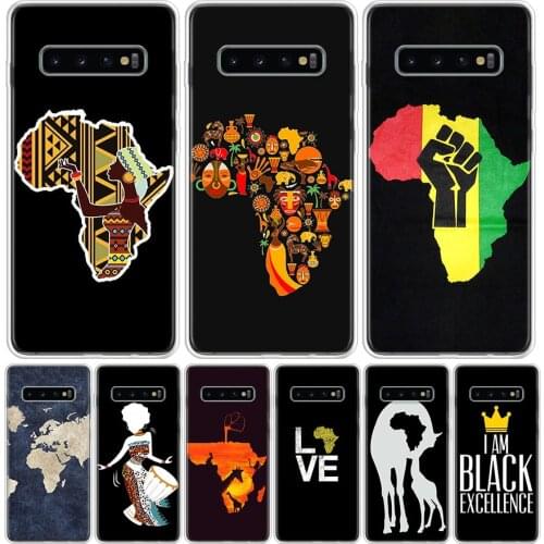 Africa Map Geography Painted Phone Case For Samsung Galaxy A50 A70 A30S A51 A71 A10 A20E A40 A90 A20S M30S A6 A7 A8 A9 Plus Coqu