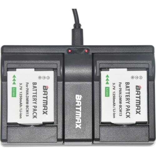 DMW-BCM13E DMW-BCM13 BCM13 Battery Dual Channel Charger for Panasonic Lumix ZS40 / TZ60, ZS45 TZ57, ZS50 / TZ70, ZS27,TZ37,TZ41