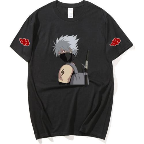 Anime Kakashi Sasuke men women anime Relaxed hip hop t shirt tops Japan streetwear short sleeve tshirt 2021