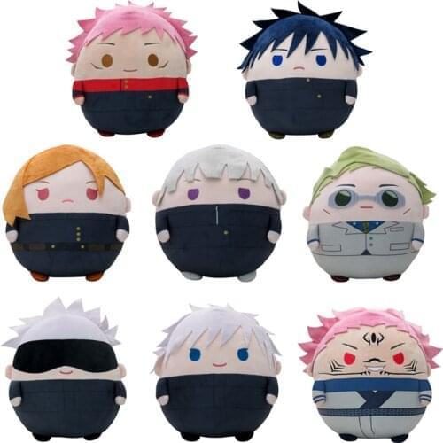 Jujutsu Kaisen Plush Toys Doll Cute Fat Type Yuji Gojo Kugisaki Megumi Nanami Sukuna Stuffed Toy Nice Gifts Size 22cm