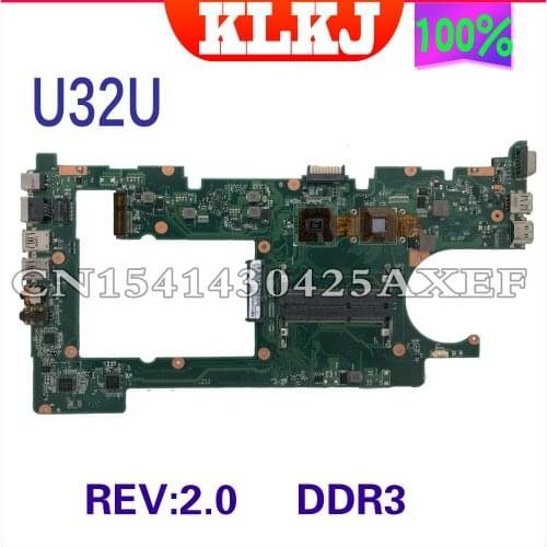 KLKJ U32U Laptop Motherboard For ASUS U32U U82U Test Original Motherboard