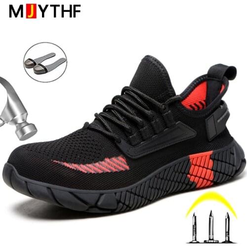 Dropshipping Men Women Work Shoes Steel Toe Cap Safety Boots Men Anti-smash Anti-puncture Sport Safety Shoes Work Boots Footwear