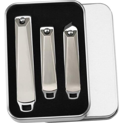 Nail set 3PCS Clipper for men Professional Stainless steel Pedicure tools manicure kit nail art Pedicure nail salon