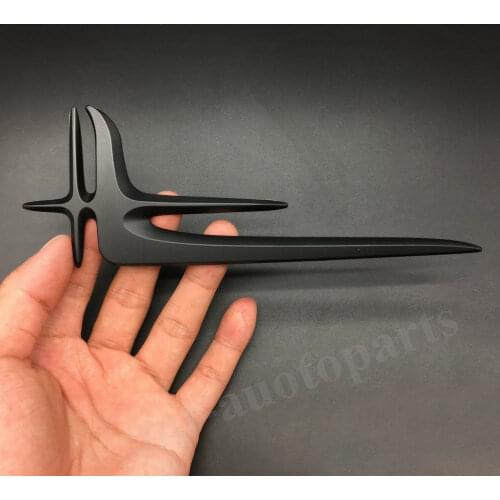 2pcs Matte Black "L" Emblem Car Badge Decal Sticker