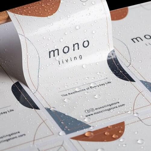 Custom sticker transparent laminating paper water /oil proof PVC mateiral