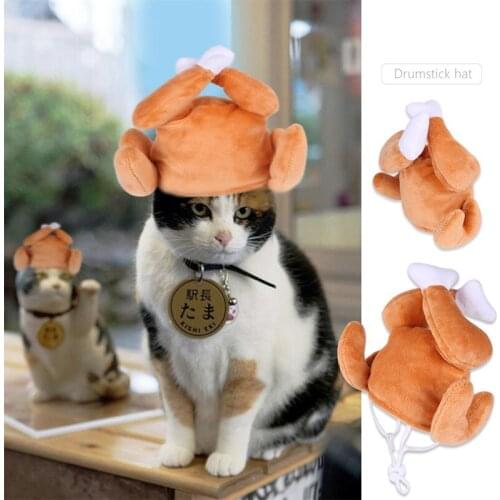 Pet Hat Small Dog Teddy Dress Up Chicken Leg Headdress Kitty Funny Dress Up Hat Cat Headgear Pet Clothing Headdress