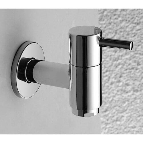 Wall Mounted Waterfall Basin Faucet For Bathroom,Brass Chrome Plated Bibcock Tap SC301