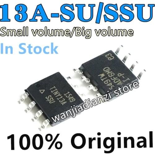 New and original ATTINY13A-SSU ATTINY13A-SU SOP8 Microcontroller IC patch SOP - 8 8 bits MCU chip micro controller