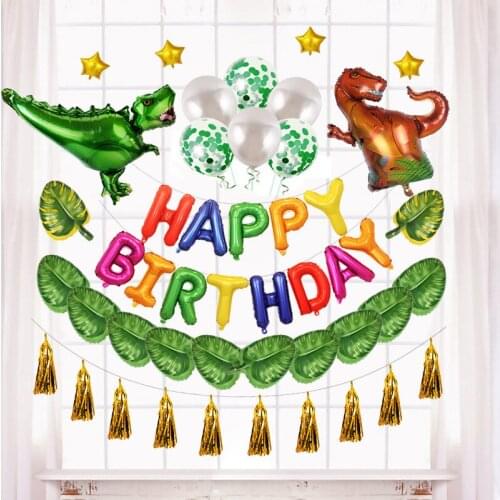 Hot Sale Dinosaur Birthday Party Disposable Tableware Sets Kids Animal Birthday Party Decoration Paper Banner Supplies