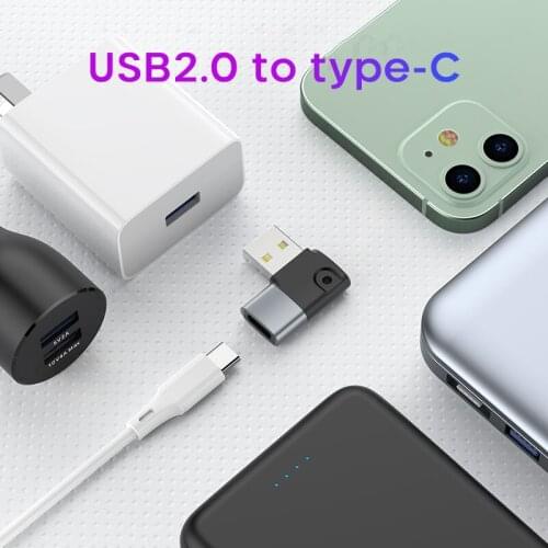 USB 2.0 Type A Male To Type C OTG Converter USB Female Cable Converters For Macbook Samsung S20 Xiaomi USB To Type-c OTG