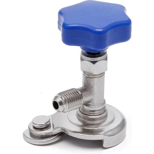 Dispensing Valve Bottle Opener 337B Refrigerant Bottle Can Tap Blue