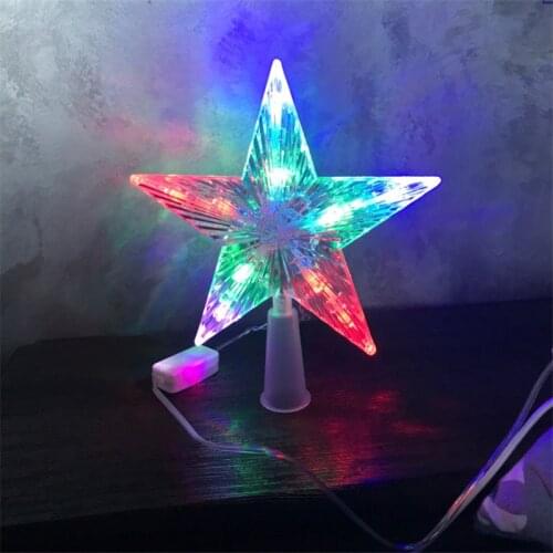 Christmas Tree Decoration LED Treetop Star Light Christmas Decorations for Home New Year Decoration Navidad Christmas Ornaments