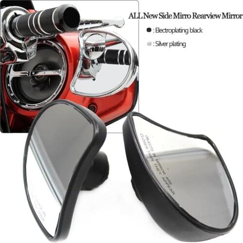 Black Silver New Fairing Mount Rearview Mirror Hot Sale Fits For Harley Davidson Street Glide FLHX 10mm 1996-2013