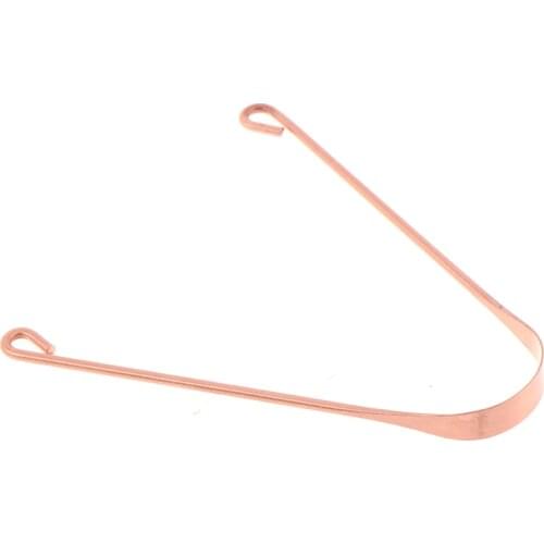 1pcs Red Copper Tongue Scraper Cleaner Scraper Dental Oral Care Hygiene Health Care Tool for Men/Women