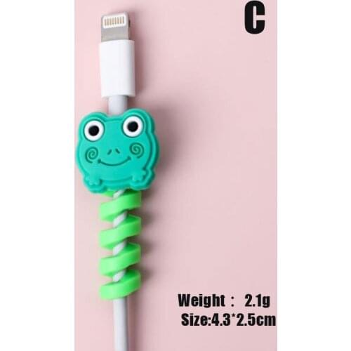 Lovely 1PC Cartoon Charger Cable Winder Protective Case Data Protector Headphone Cable Protection Sleeve