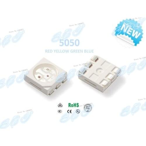 1000pcs SMD/SMT 5050 LED RED YELLOW GREEN BLUE Super Bright lamp light High quality Lamp bead