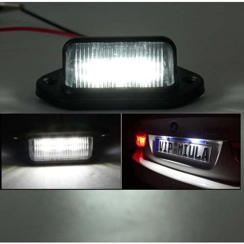 12V Universal Highlight 6LEDs Number Plate Light License Pedal Light Bus/trailer/truck/armored Vehicle/off-road Vehicle