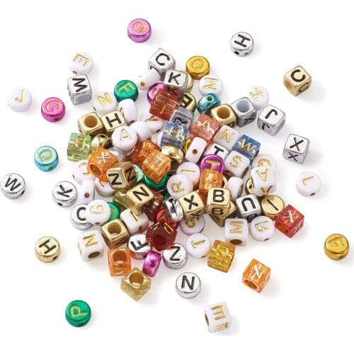 1800pcs 11 styles Letter Acrylic Beads Love Heart Alphabet A-Z Loose Bead Spacers for DIY Bracelet Crafts Jewelry Making