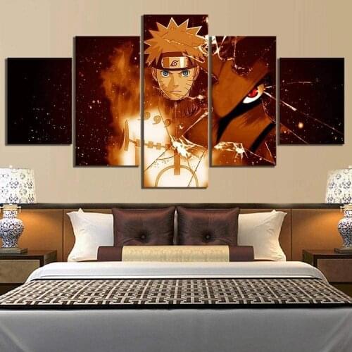 5 Piece Wall Art Canvas Anime Manga Modular Pictures Ninja Figure Posters And Prints Modern Home Bedroom Decoration Paintings