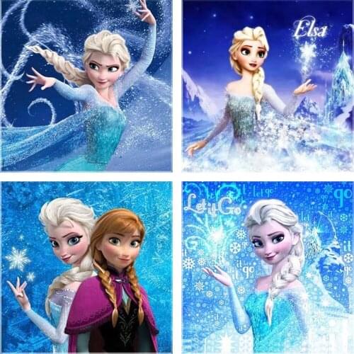5d Diy Diamond Painting Cross Stitch Ice Queen Anna Cartoon Embroidery Cartoon Diamond Mosaic Artist Home Decoration