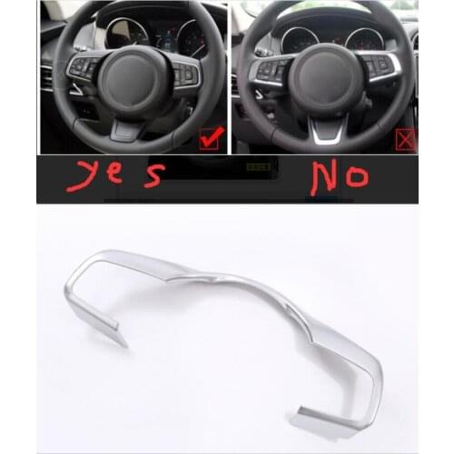 Car Matt ABS Chrome Steering Wheel Decorative Frame Trim Accessories For Jaguar XE XF F-Pace f pace E-PACE 2016 2017 2018