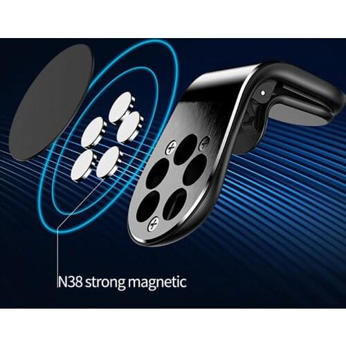 Rovtop L Shape Magnetic Car Phone Holder Air Vent Mount Stand in Car GPS Mobile Cell Phone Holder For iPhone Samsung Xiaomi Z2