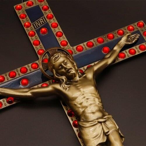 Jesus Big cross wall decor crucifijo pared catholic christ Gifts Crosses crafts crucifix religious jewelry Chapel Sacred object