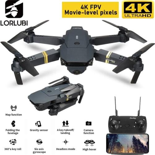 LORLUBI E58 Drone 1080P 4K Camera Hight WIFI FPV With Wide Angle HD Hold Mode Follow Me Foldable Arm Quadcopter Mini Toy V4 E88