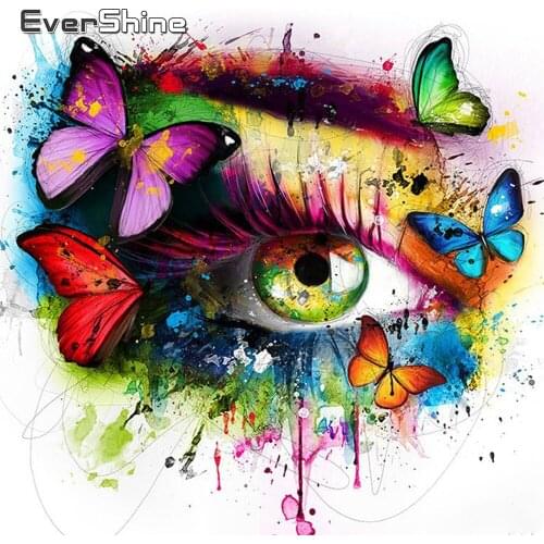 Evershine Diamond Painting Butterfly Diamond Embroidery Animal Cross Stitch Full Square Round Rhinestones Pictures Handicrafts