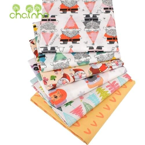 Chainho,Printed Twill Cotton Fabric,Christmas Series,Patchwork Cloth For DIY Sewing Quilting Baby&Childrens Bedclothes Material
