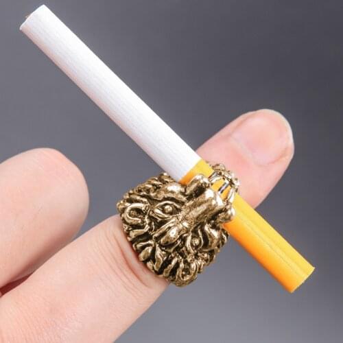 Lion King Ring Cigarette Holder The Ring Holder Shape Smoke Rack Smoke Ring Prevent Fumigation With Fingers For Men