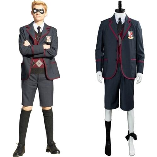 2019 The Umbrella Academy Costume Cosplay School Uniform Outfit Uniform Jumpsuit Halloween Cosplay Costume Custom Made