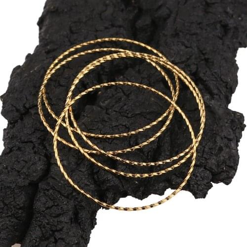 10pcs/lot Korean spiral Round Stainless Steel Jump Rings Plated Twisted 30/50mm Closed Rings For Diy Connectors earring Jewelry