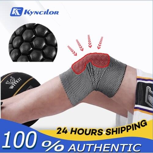Kyncilor Knee Support Protector Elastic Compression Assists Cellular Foam Anti-Shock Moisture Absor Kneepad Fitness Gear